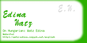 edina watz business card